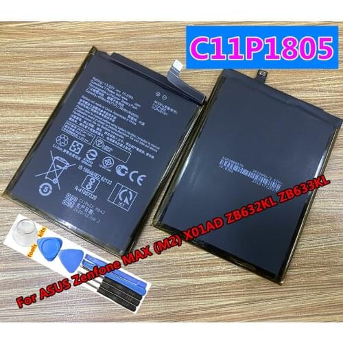 Original C11P1805 4000mAh Battery For ASUS Zenfone MAX (M2) X01AD ZB632KL ZB633KL High Quality Batteries