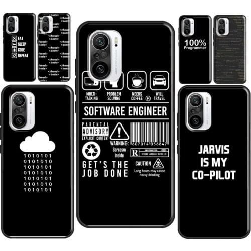 Programmer Code Software Cover For Xiaomi Mi Note 10 Lite 9T 10T Pro Mi 11 Ultra Phone Case For POCO X3 Pro F3 M3