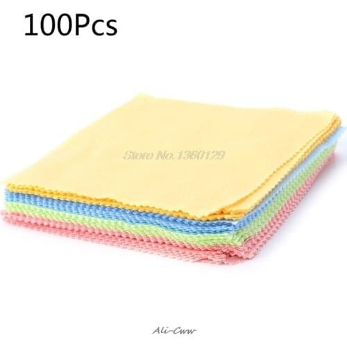 100PCS Clean Cleaning Cloth Polishing Cloth for Sterling Silver Gold Platinum Jewelry Anti Tarnish Dust AUG29 Dropship
