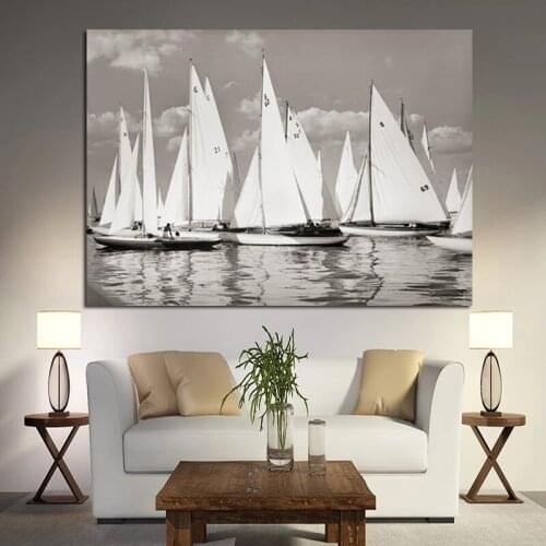 Modern Canvas Landscape Poster Oil Painting On Canvas Hd Print Black And White Art Wall Picture For Living Room
