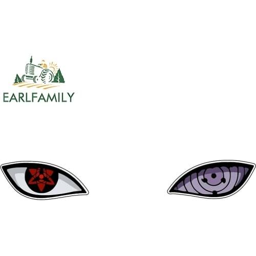 EARLFAMILY 13cm x 2.8cm for Ninja Sasuke Rinnegan Vinyl Car Stickers Windshield Waterproof Occlusion Scratch Decoration Decal