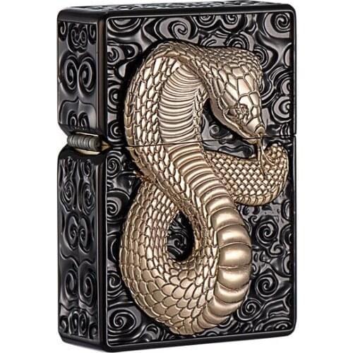 Zorro High Quality Classic Kerosene Wheel Lighter Snake Pattern Personalized Lighter Mens smoking Accessories