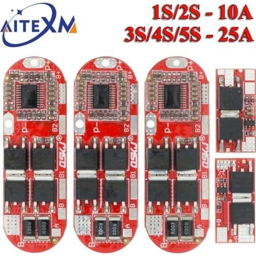 BMS 1S 2S 10A 3S 4S 5S 25A Bms 18650 Li-ion Lipo Lithium Battery Protection Circuit Board Module Pcb Pcm 18650 Lipo Bms Charger
