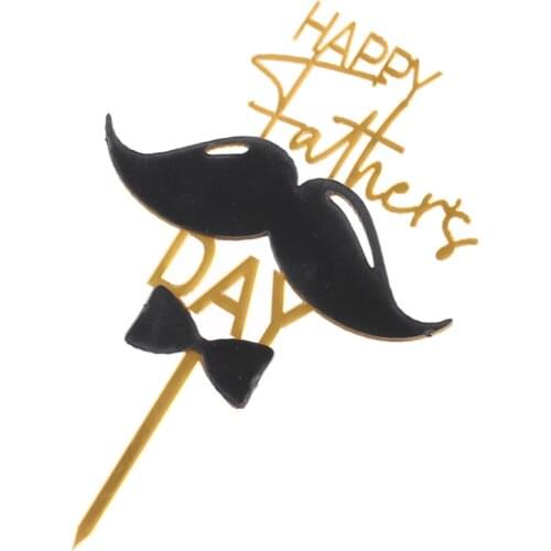 1PC New Acrylic Cake Topper Happy Fathers Day Cake Topper Best Daddy Fathers Birthday Cupcake Topper Party Cake Decorations