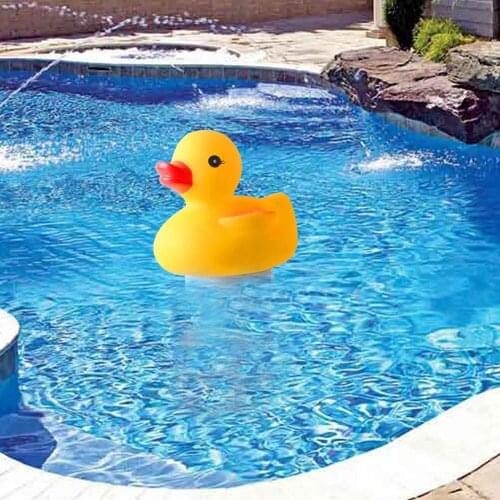 1pc Swimming Pool Dispenser Floater Swimming Pool Cleaning Tool Water Disinfection Cleaning Accessory Box Cute Duck Shape