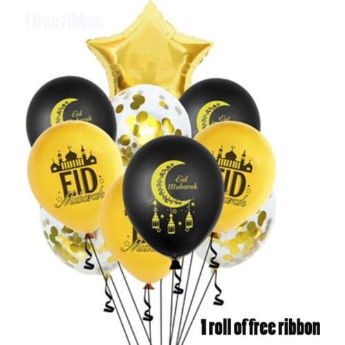10pcs 12/18/30Inch Palace Castle Black Transparent Confetti Balloon Halloween Moon Star Party Decoration Latex Balloon Helium