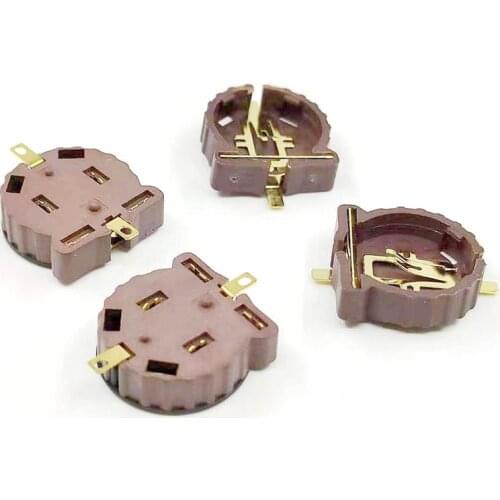 10pcs/lot CR1220 SMD Battery Holder 3V BS-1220-2 / CR1220 Resistant SMD Battery Box