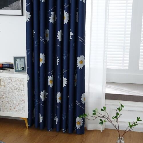 2021 Smooth Pebbles Color Hook Shower Curtain Floral Pattern Sheer Bedroom Kitchen Blind Screening Sunflower Curtain