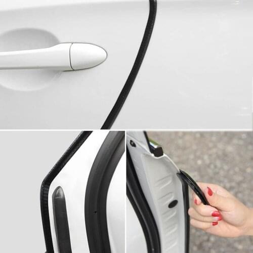 5M DIY Car Styling PVC+Steel Door Side Anti-Collision Strip Paste Protector Sealing Guard Sticker External Auto Accessories
