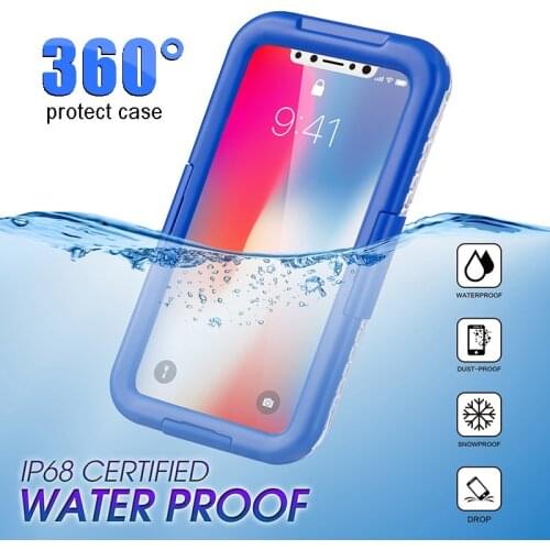 IP68 Water Proof Case Cover For IPhone X 8 7 Plus 6 6S Plus Diving Swimming Phone Bag Cases for IPhone Xs MAX XR XS X