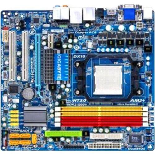 For Gigabyte GA-MA78GM-US2H Original Used Desktop Motherboard MA78GM-US2H 780G Socket AM2 AM3 DDR2 SATA2 USB2.0 Micro ATX