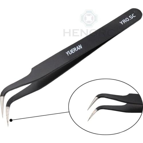 HENGRC Black Stainless Steel Safe Anti-Static Tweezers Clock Watch Repair Table Tool Set Repair Tools