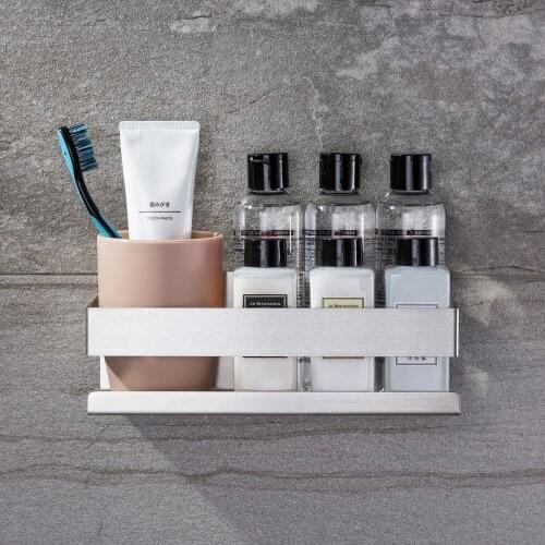 Stainless Steel Punch-free Kitchen Racks Wall-mounted Hanging on The Wall Seasoning Rack Bathroom Multifunctional Racks