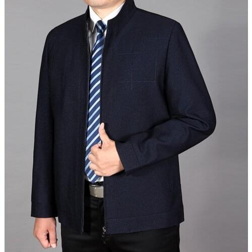 XXL XXXL Business Casual Mens Jacket and Coat Large Size Spring Men Jackets Middle-aged Zipper Coats Overcoat