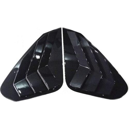 For Toyota RAV4 2019-2021 Car Rear Side Window Louvers Air Vent Scoop Shades Cover Blinds Trim Accessories, Carbon Fiber