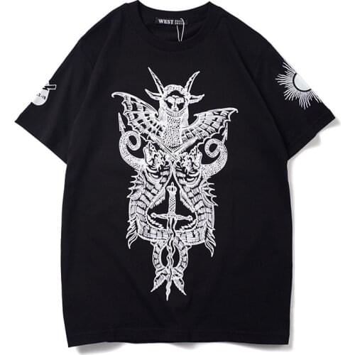 Cotton Men New 2020 Classic demon mad trip tour T Shirts T-Shirt Hip Hop Skateboard Street T-Shirts Tee Shirt Top kenye #N279