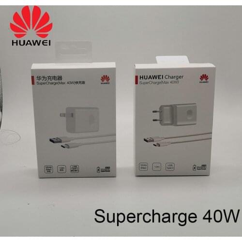 Original Huawei Supercharge charger for Huawei Mate 20 pro RS P20 P30 pro super charging 10V 4A 40W Honor 20 Magic 2 view 20 v30