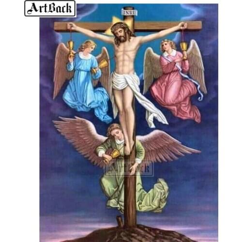 Religious full square / round drill diamond painting Jesus cross 3d mosaic diamond embroidery decorative painting gift
