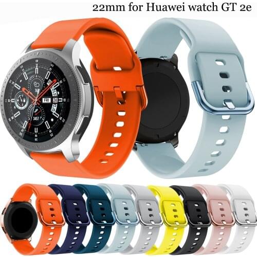 22mm watch band for Huawei Watch gt 2e strap/Honor Magic/galaxy watch 46mm silicone belt smart watch replace wristband