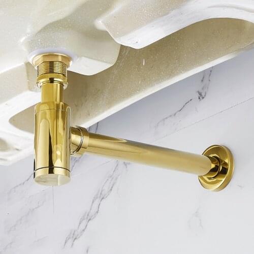 Bathroom Siphon Sink Drain Pipe Modern Bathroom Fixture Bottle Trap Black/Gold/Chrome/Antique Filter Fixture Stopper
