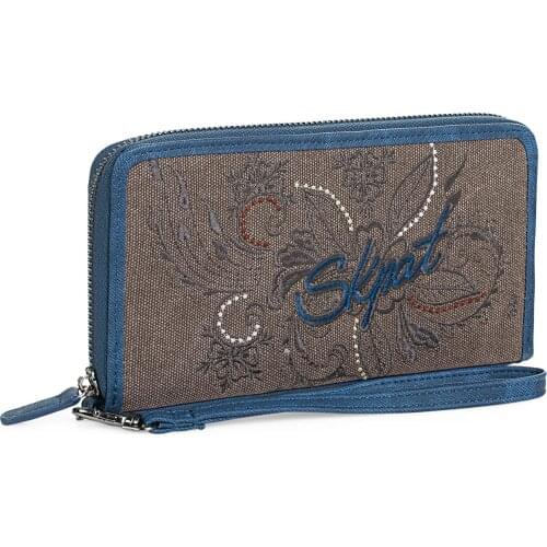 Skpat Collectables Hartford wallet, Wallet, cards holder AND Women 'S change purse With zipper length Leather 'S PU AND
