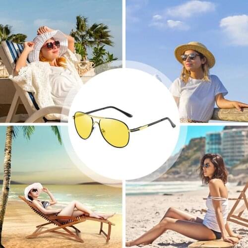 2021 New Trend Intelligent Aviation Photochromic Sunglasses Polarized Men Day Night Vision Driving Sun Glasses Male gafas de sol