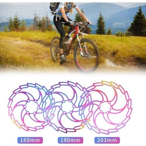 Super-light Bicycle Hydraulic Disc Brake Rotors MTB Road Racing Bike Brake Disc Rotor 160-180-203mm 44mm 6 Bolts Bicycle Parts