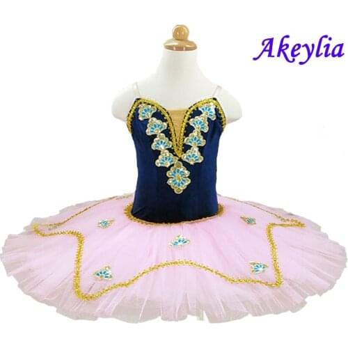 Adult navy blue velvet top ballet tutus,Pink romantic ballet tutu dance costumes girl ballerina dance costume tutu for baby18076