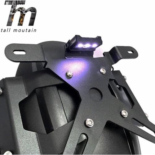 Rear Mudguard Fender with License Plate Light Bracket Rack Holder Support For Duke 390 RC 200 RC200 2013-2020 20172018 2019
