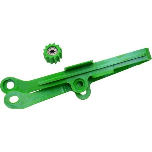 Green Chain Slider Guard Protector Roller Set Swingarm Buffer Guide Fit For Kawasaki KX250F KX450F KX450 KXF250 2009 2010-2016