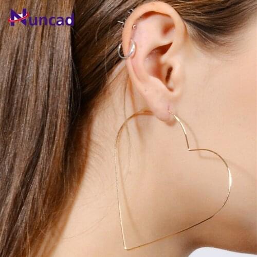 Personality Exaggerated Sexy Heart Five-pointed Star Open Earrings for Women Gift for Girlfriend Girlfriends Tour