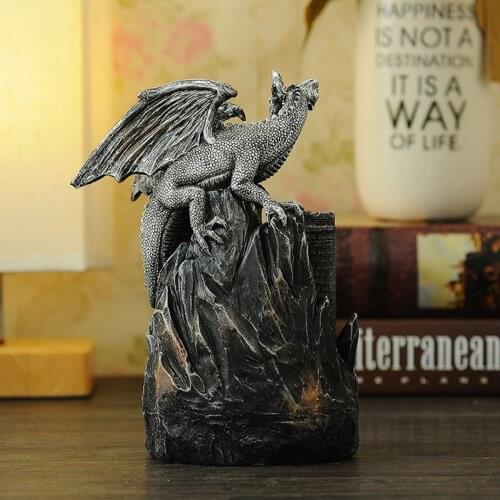 European Style Dinosaur Backflow Incense Burner Incense Living Room Decoration Creative Gifts Resin Crafts Incense Burner Stand