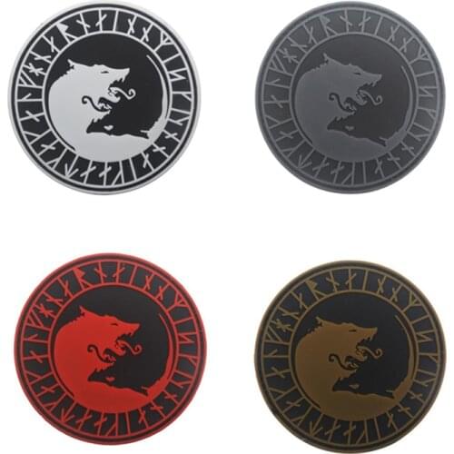 1pc Hot Sale 3D Embroidered Luminous SWAT Rune Viking Badge Armband Military Tactical Patch Denim Jacket Clothes Icon