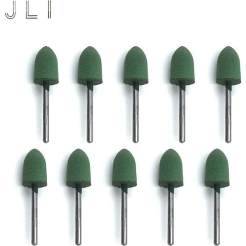 10Pcs 3mm Shank Assorted Special Rubber Mounted Point Grinding Head for Mould Finish Polish Dremel Grinder Rotary Tools