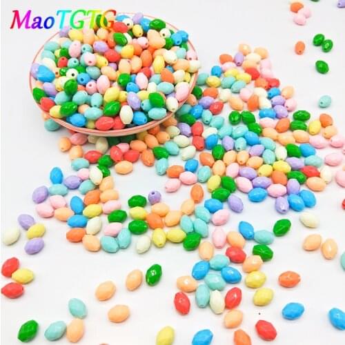 100pcs/lot Olive Shape Acrylic Beads For Jewelry Making Handmade Necklace Bracelet Wholesale