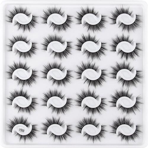 20 PAIRS 3D mink lashes faux fluffy dramatic false eyelash extension natural long mink eyelashes Winged cilios