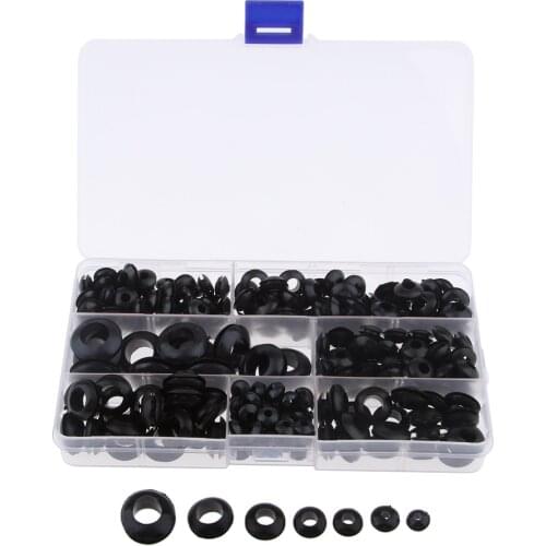 260 Rubber Grommet Firewall Hole Plug Electrical Wire Gasket Assortment M3 M4 M5 M6 M8 M10 Kit