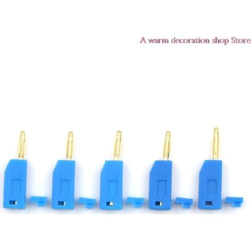 5pcs 2mm Banana Plug stackable Probe Gold Plated Solder Type Stackable Connector