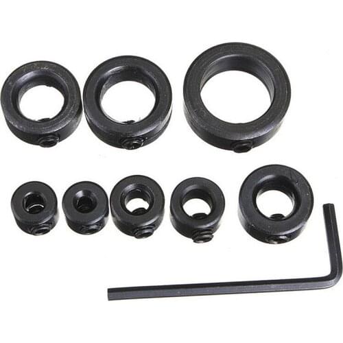 8pcs Woodworking Drill Bits Tools Depth Stop Collars Ring Positioner Spacing Limited Ring Drill Locator 3/4/5/6/8/10/12/16mm