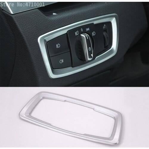 ABS Chrome Head light Headlight Switch Button Cover Trim Car Accessories For BMW X1 F48 2016-2018 X2 F47 2018