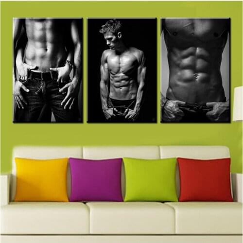 Sexy Men Diamond embroidery,3pcs,5d diamond painting full drill square,muscle portrait,Cross Stitch christmas decor Z1096