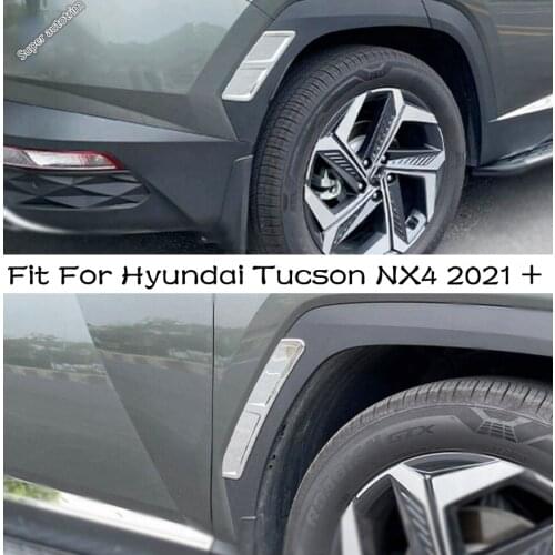 Auto Side Vent Air Flow Fender Intake Sticker Decorative Fit For Hyundai Tucson NX4 2021 2022 ABS Exterior Parts Accessories
