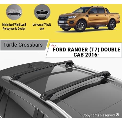 BARS FOR FORD RANGER (T7) DOUBLE CAB 2016 ON ALUMINUM ALLOY SIDEBARS CAR ROOF RACK LUGGAGE CARRIER CROSSBAR