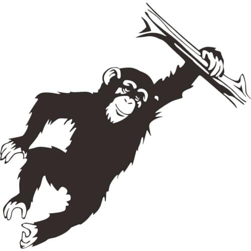 Home Decorative Wall Stickers Gorilla Monkey Pattern Window Wall Removable Art Mural Decal