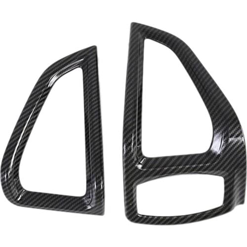 For ford Transit 2017+ Car Carbon Fiber Dashboard AC Air Conditioner Outlet Vent Cover Trim for Tourneo Custom 2016