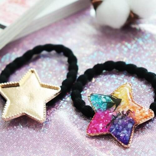 DoreenBeads Zinc Based Alloy Open Back Bezel For Resin Hair Ties Gold Color Black 37mm(1 4/8") x 35mm(1 3/8"), 1 Piece