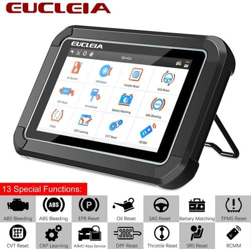 EUCLEIA S7C OBD2 Scanner Code Reader Full System ABS SAS TMPS DPF Reset Functions Car Diagnostic Tools Activation Test
