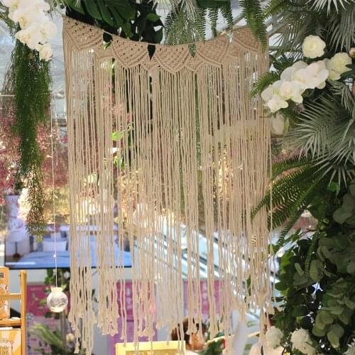 INS Custom Bohemian wedding tapestry outdoor wedding props pure handwoven tapestry beach hanging decoration out door party