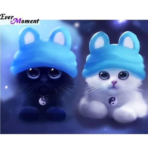 Very cute kitten diy 5D Diamond painting cross Stitch diamond mosaic Home Decoration Full Diamond Handicrafts ASF463