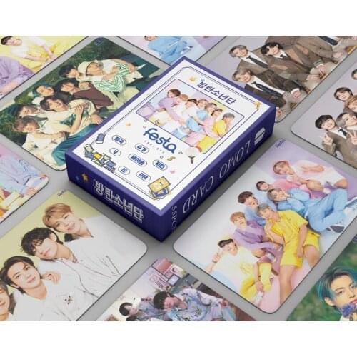 KPOP 55PCS/SET South Korean Groups Bangtan Boys Lomo Card Poster Album 2021 BUTTER FESTA PhotoCard Cards Wall Banner Fans Gifts